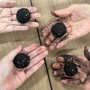 퀸비스토어,[퀸비] 환경교육키트 커피찌꺼기 업사이클링 씨앗폭탄 만들기 KIT